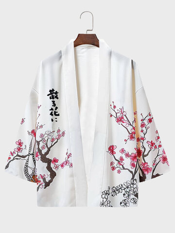 Kimono japonais à imprimé floral