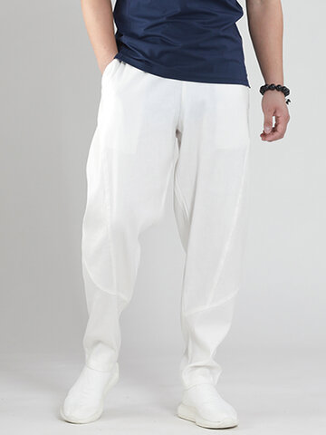 Mens 100% Cotton Lightweight Yoga Pants