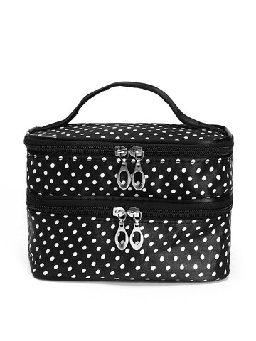 Large Capacity Double Layers Cosmetic Bag