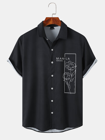 Rose Letter Graphic Shirts