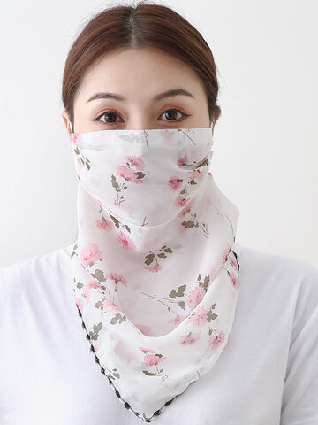 Lenço protetor solar para impressão no pescoço Máscara Respirável de secagem rápida 