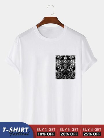 Ethnic Paisley Print T-Shirts