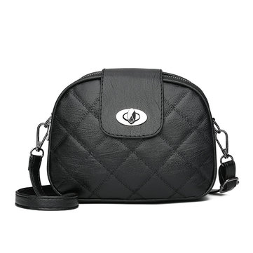 Bag female new chain rhombic bag female single shoulder diagonal small fragrance full pu leather handbag