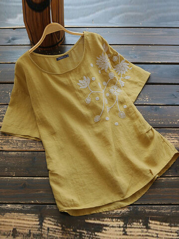 Embroidery Flowers T-shirt