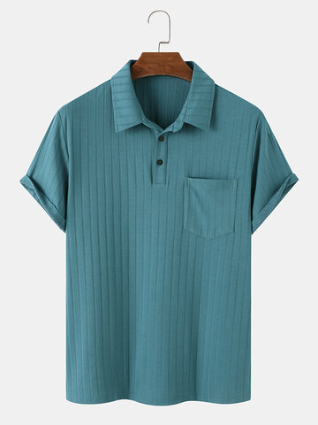 Camisas de golfe com textura canelada