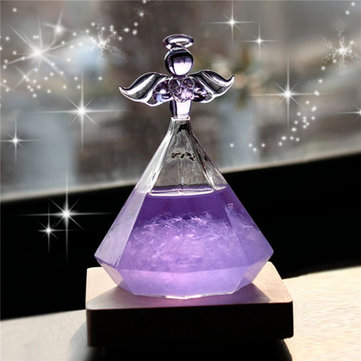 

Creative Angel Weather Forecast Crystal Storm Glass Bottle Living Room Home Decor With Base, Purple