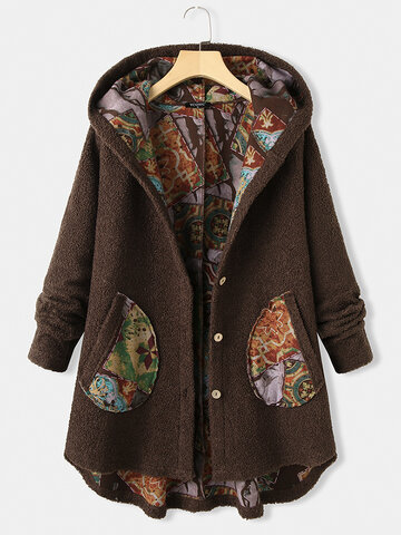 Cappotto patchwork stampato vintage