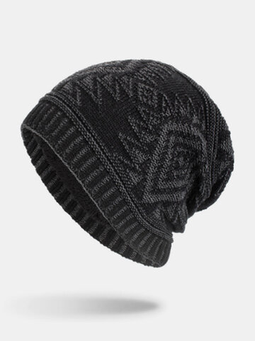 Men Wool Brimless Beanie Knitted Woolen Hat