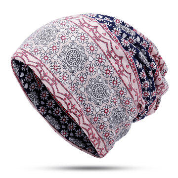 Warm Wild useful Print Cotton Beanie Hat