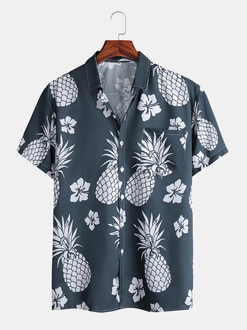 Tropical Pineapple Printed Shirt