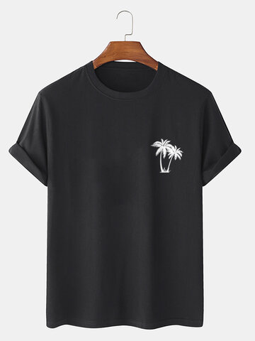 Coconut Tree Chest Print T-Shirts