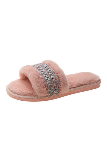 Comfy Soft Plush Furry Falt Slippers