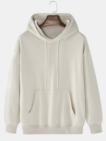 Solid Basic Relaxed Fit Hoodies