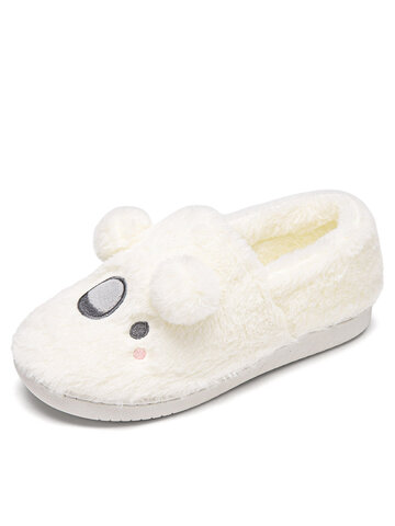 Lovely Fluffy Ball Decor Warm Home Shoes