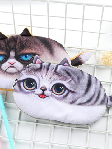 Emulational  Kawaii Cats Zipper Pencil Case