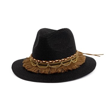 Paja con borlas para sombrilla Sombrero