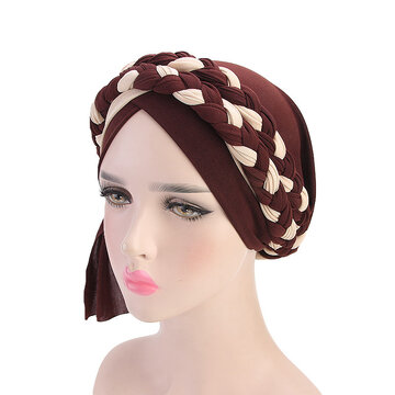 Women Soft Embroidered Headband Multicolor Twist 