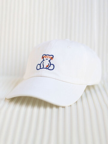 JASSY Unisex Cotton Bear Embroidered Baseball Cap