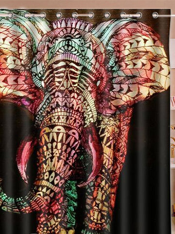 180*180cm Colorful Elephant Shower Curtain