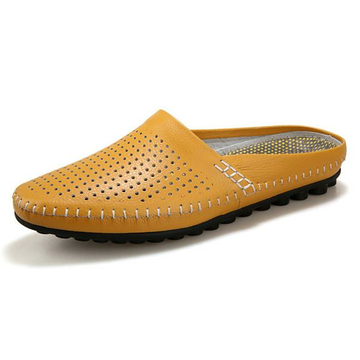 Men Hollow Out Backless Loafers