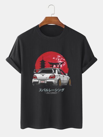 Japanese Landscape Car Print T-Shirts