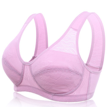 

Cotton Deep Plunge Full Busted Bras, Pink nude apricot