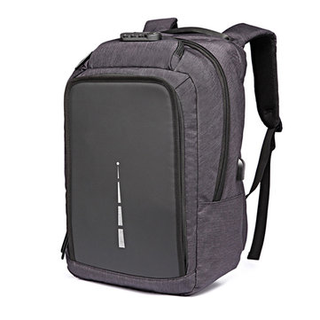 Canvas USB Charging Port Anti-theft 18 Inch Laptop Bag Backp