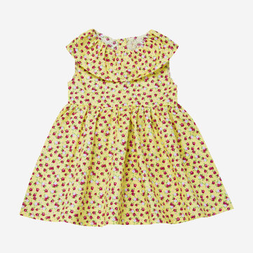 Girl's Floral Print Dress For 6-24M