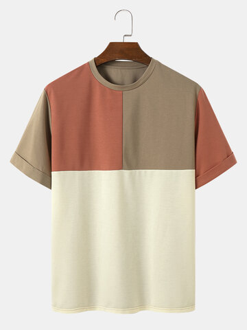 Color Block Stitching T-Shirts
