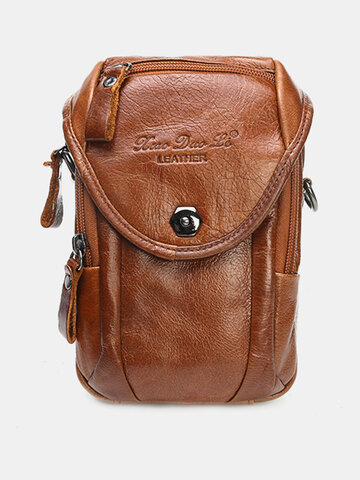 Multi-functional Waist Bag Genuine Leather Sling Bag Crossbody Bag For Men 