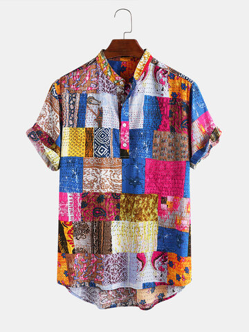 Cotton Ethnic Totem Printed Shirt