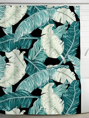 Rideaux de douche en polyester avec crochets Creative Green Leaf Aquarelle Motif Flou alorsal Bou alorsdure botanique Botanique 71 