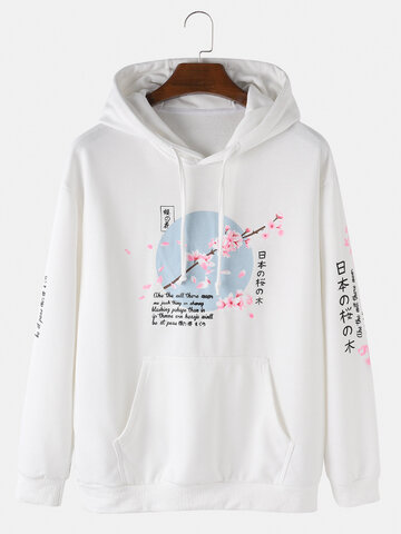 Cherry Blossoms Text Hoodies