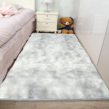 Long Hair Variegated Tie-dye Gradient Carpet Living Room Bedroom Bedside Blanket Coffee Table Cushion Full Carpet Floor Mat