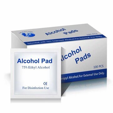 100 Stück / Schachtel Einweg-Alkohol-Desinfektionsbaumwolle