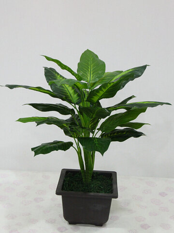 Evergreen Artificial Plant Bush Potted 