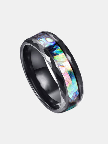 Inlaid Colorful Shell Rings