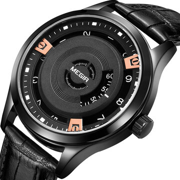 Pointerless Genuine Leather Watches