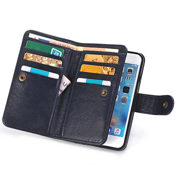 PU Leather 9 Card Slots Casual iPhone7/7Plus/6/6Plus/S7/S7 EDGE Phone Case Wallet Card Pack For Men