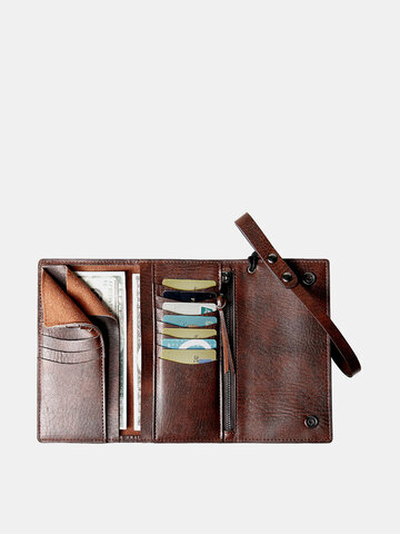 Men Trifold Long Wallet Card Holder Clutch Bag