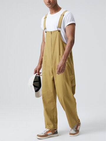 Solid Cargo Style Overalls