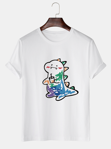 Camisetas de algodón con estampado de animales de dibujos animados