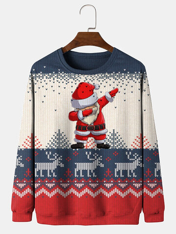 Santa Claus Print Sweatshirts