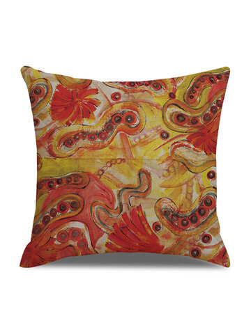 Modern Abstract Art Element Pattern Linen Cushion Cover