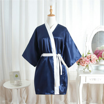 Albornoces de diseño de kimono suave color puro
