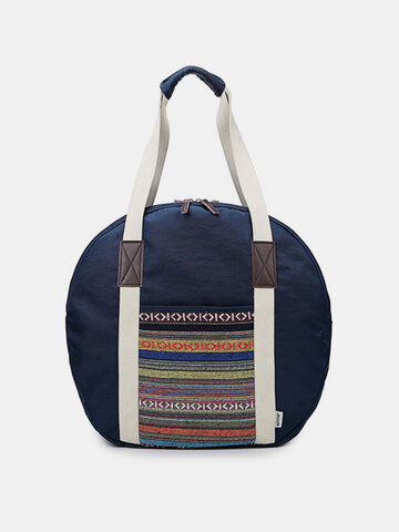 Women National Style Canvas Stripe Travel Bag Luggage Bag  Hobo Handbag