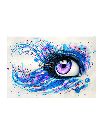 Multicolored Eye Paint By Numbers Kit