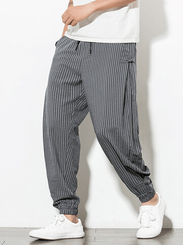 Striped Frog Button Pants