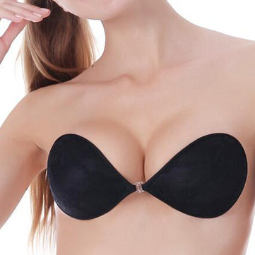 

Invisible Silicone Strapless Backless Self-adhesive Wedding Dresses Bras, Black nude
