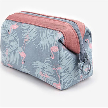 

Portable Charming Multifunction Travel Cosmetic Storage Bag Makeup Toiletry Case Pouch, Black/red/green flower navy leaf
